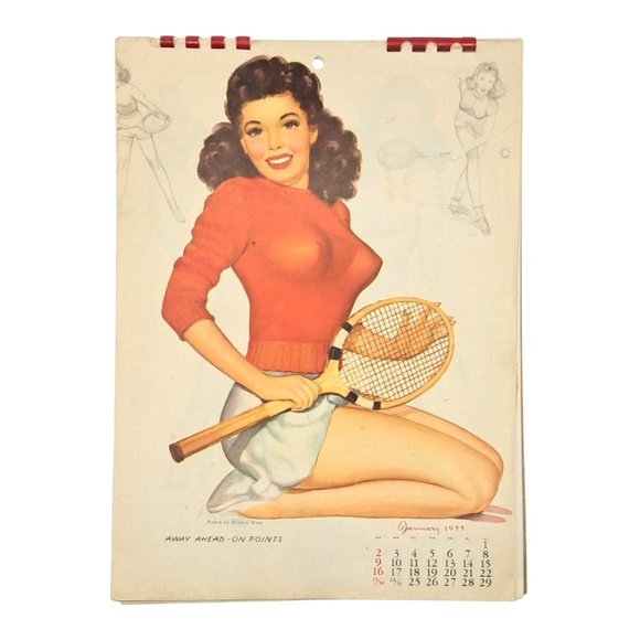 Thompson Other - Vintage 1955 Pin Up Calendar By TN Thompson Evelyn West